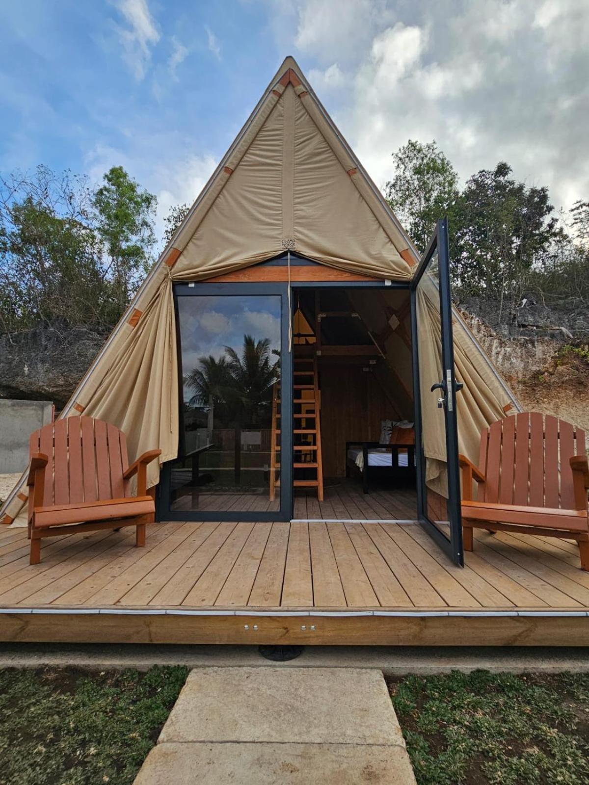 Aquamare Beach Camp Resort Siquijor Bagian luar foto
